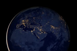 NASA夜景之亚非拉卫星灯光