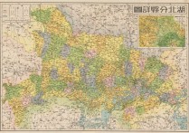 建国初期湖北省分县地图(1950)