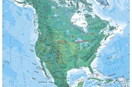 北美洲地形图