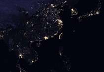 NASA夜景之亚洲夜光图