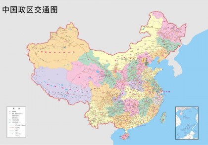 中国政区交通图超高清电子版
