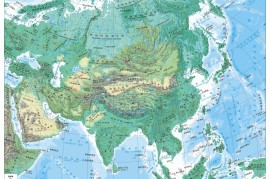 亚洲地形图