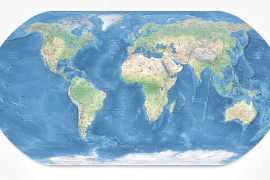 2008年无国界世界地形图