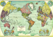 1932年美国人绘制的世界地图