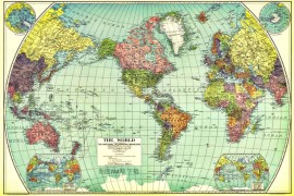 1932年美国人绘制的世界地图