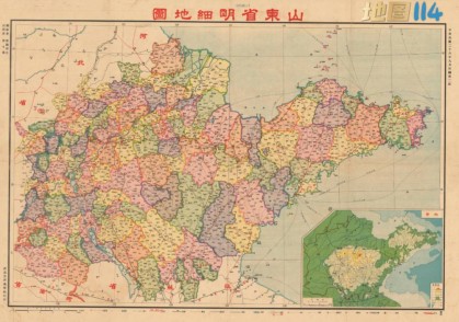 1937年山东省明细地图
