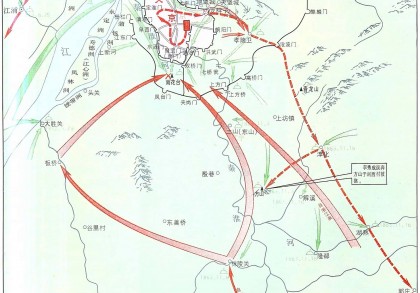 天京保卫战形势图-太平天国