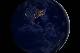 NASA夜景之美洲卫星灯光