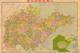 1938年山东省明细地图