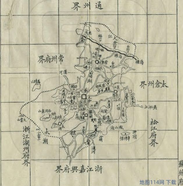 清·苏州府地图.jpg 1895年江苏省舆图(183P)  第4张