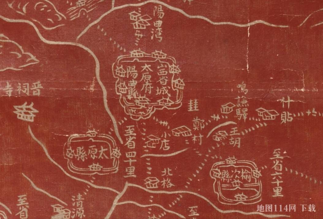 清·山西省城太原府周边地图.jpg 1794年清朝山西省地理全图 第3张