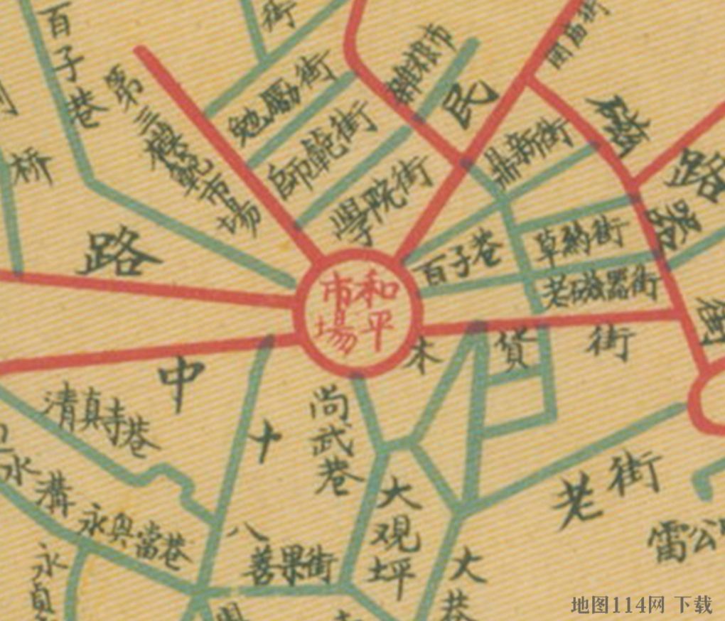 重庆和平市场附近街道.jpg 1951年重庆市街道详图  第3张