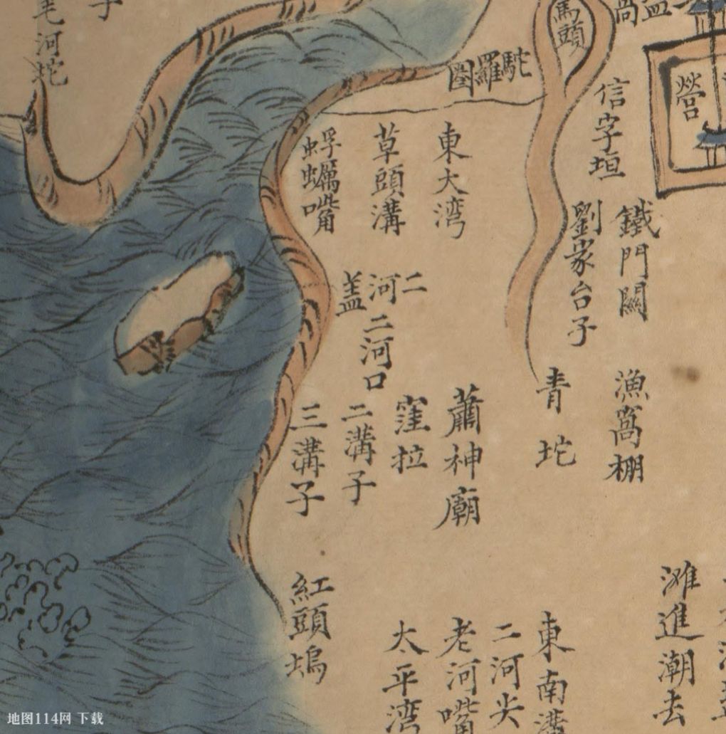 清朝山东境内黄河沿线地图