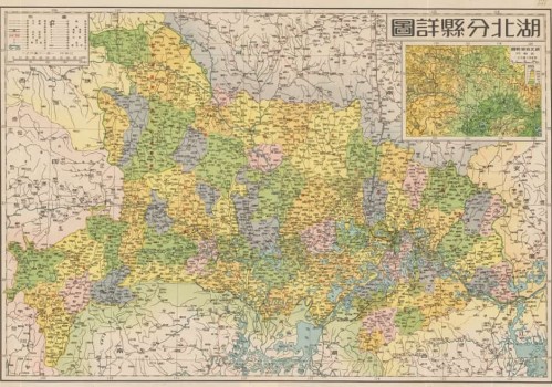 建国初期湖北省分县地图(1950)