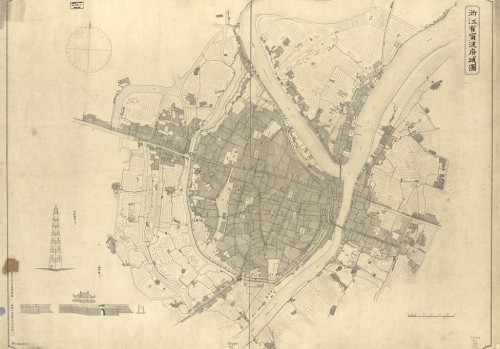 1883年浙江省宁波府城图