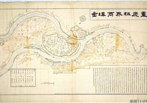 1874年晚清重庆租界商埠图