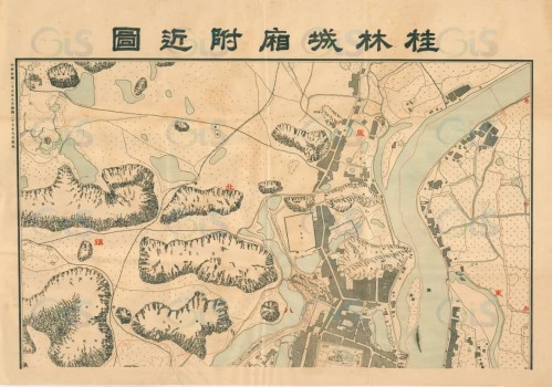 1938年桂林城厢附近图