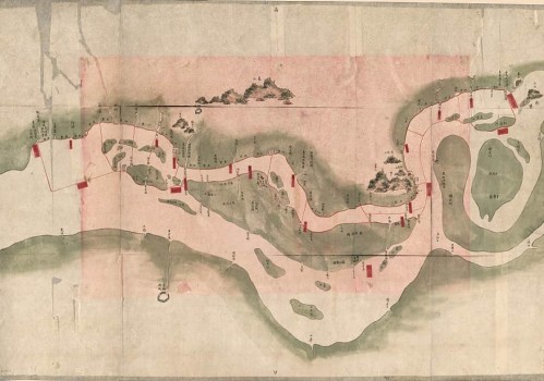 清朝孟河营辖长江两岸老地图