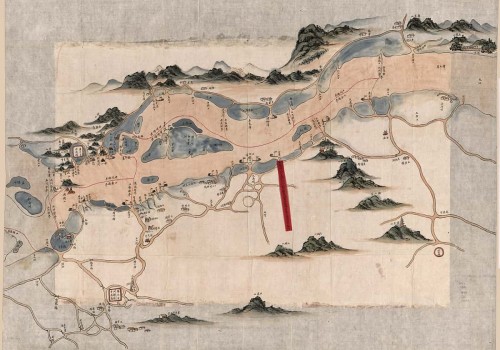 《长江水师瓜洲镇标中营江汛全图》原图与红签