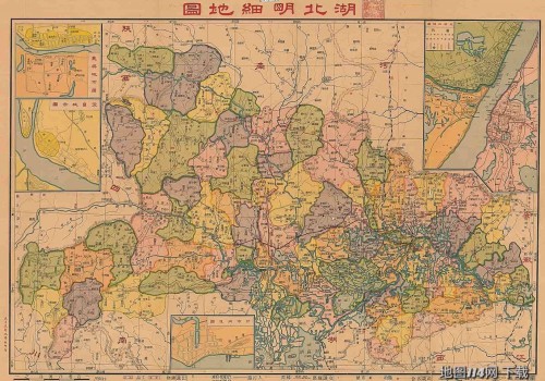 民国二十四年湖北明细地图