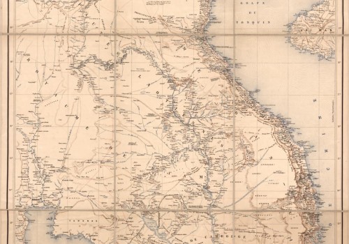 1881年法国绘制的中南半岛老地图