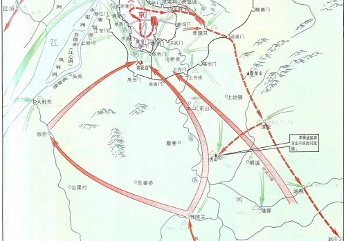天京保卫战形势图-太平天国
