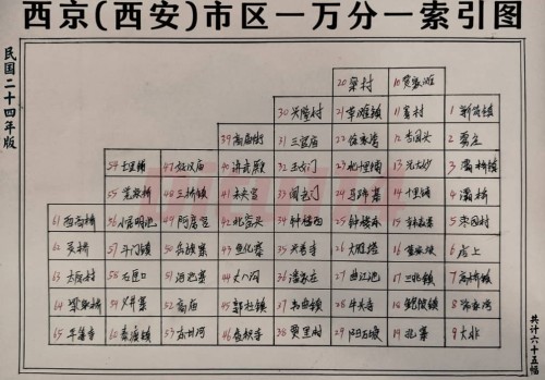 1935年西京巿区地图(彩图65幅)