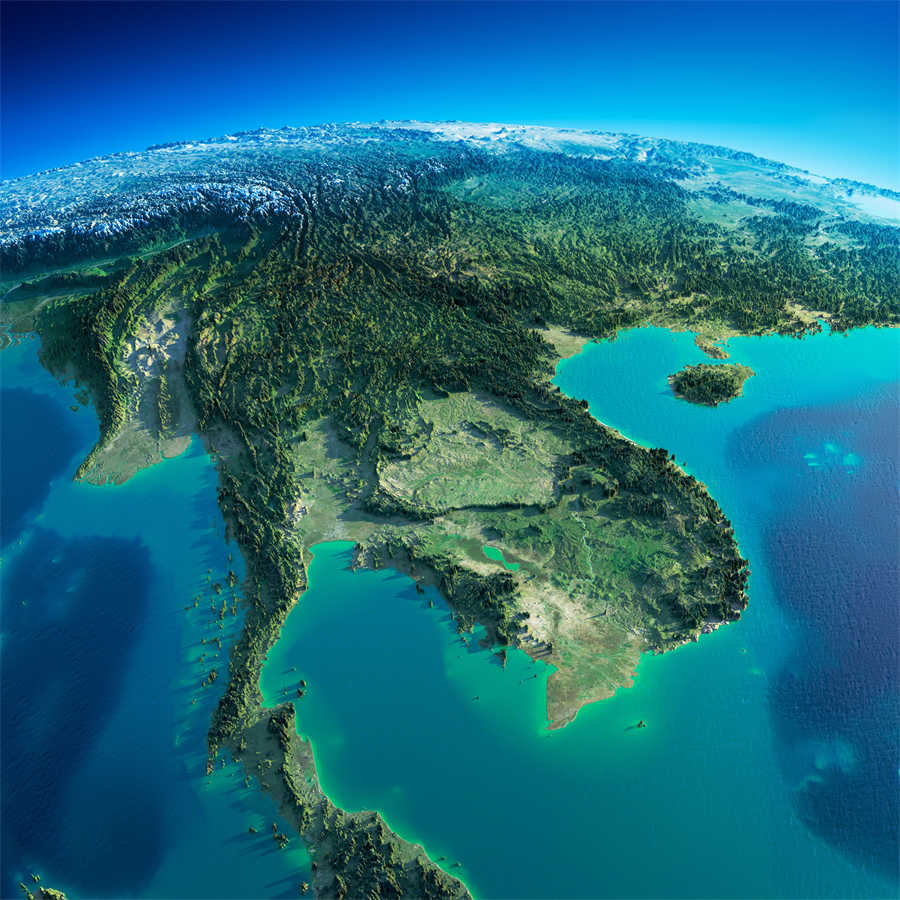 亚洲卫星地图3D