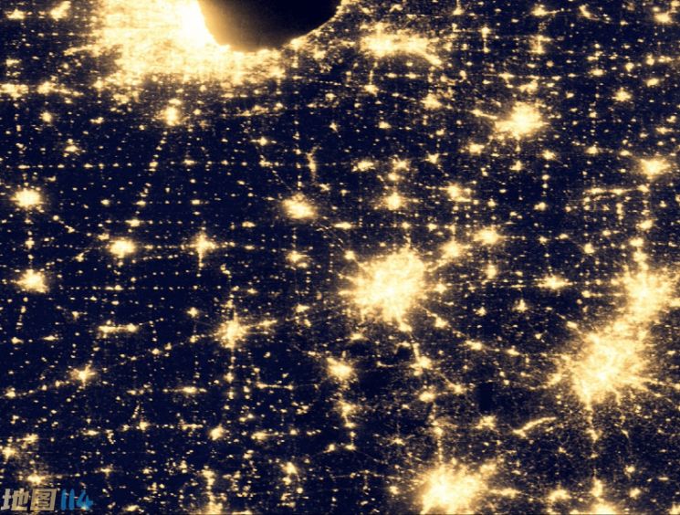 美国本土夜光