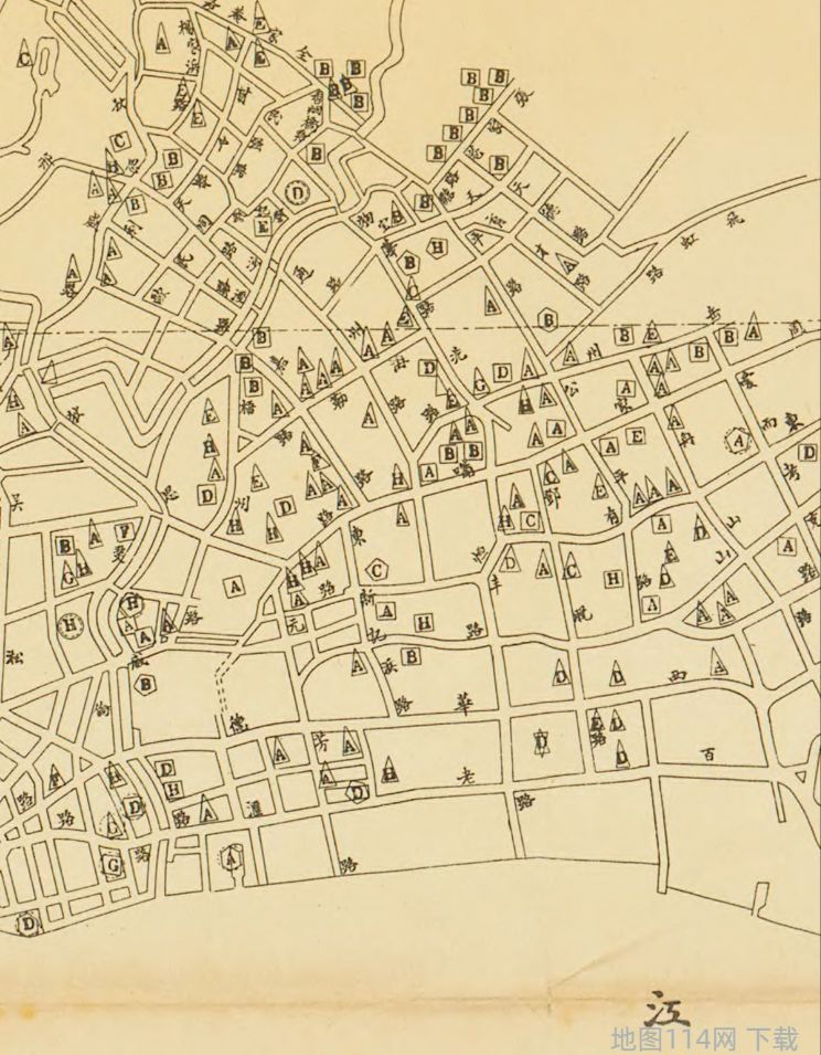 虹口杨浦区稠密的工厂分布.jpg 1928年上海工厂分布图  第4张