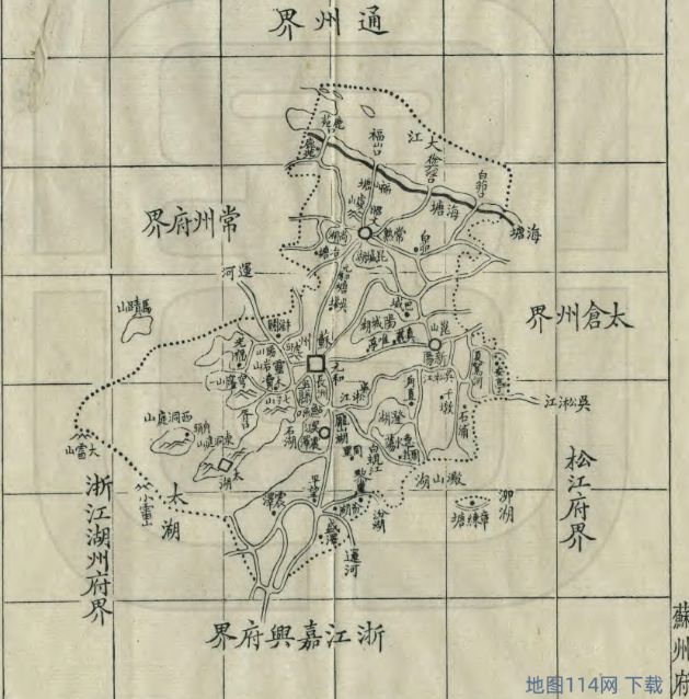 清·苏州府地图.jpg 1895年江苏省舆图(183幅)  第4张