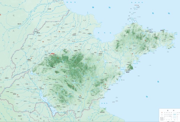 2020山东省百万分一分类地图(7P)