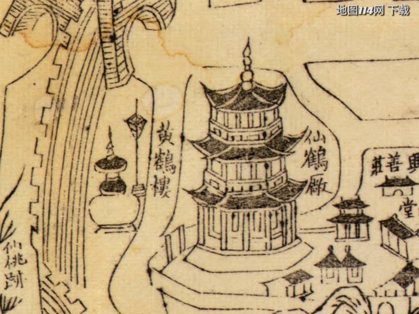 湖北省城内外街道总图细节图之黄鹤楼.jpg