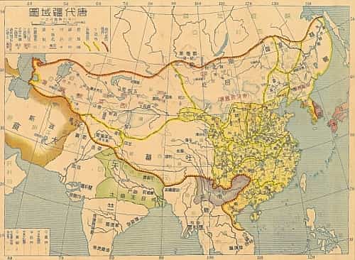 汉唐元清大一统朝代盛时疆域图