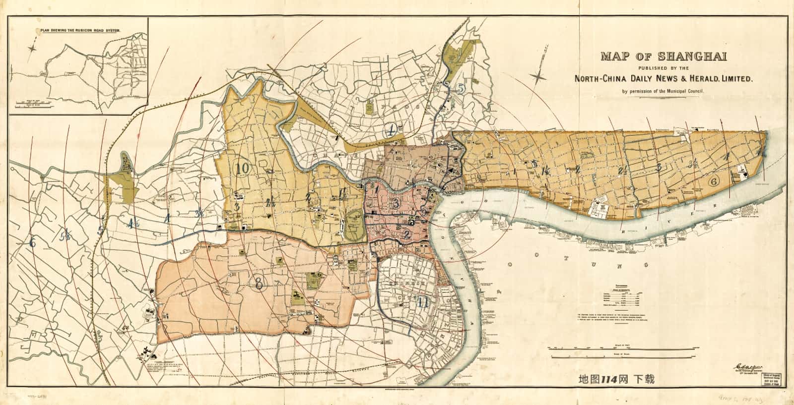 1918年英文版上海地图.jpg