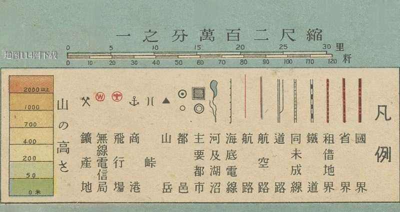 1938年广东附近地图图例.jpg