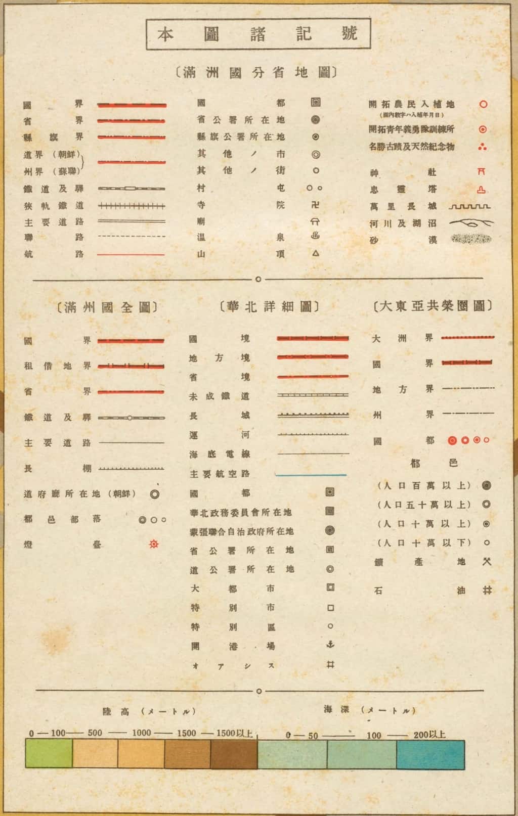 1942年日绘满洲分省地图图例.jpg