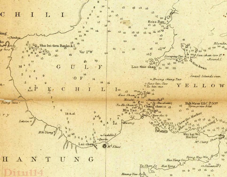 清朝中国及日本群岛海岸图之渤海湾.jpg