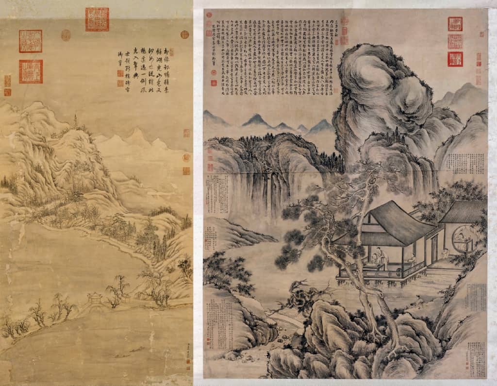 断桥残雪图及三希堂记意图纸本.jpg