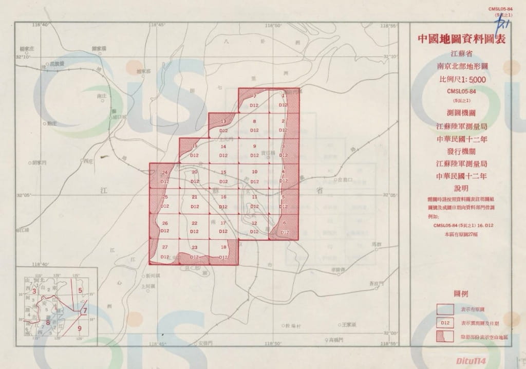 南京北部五千分幅地形图索引图.jpg