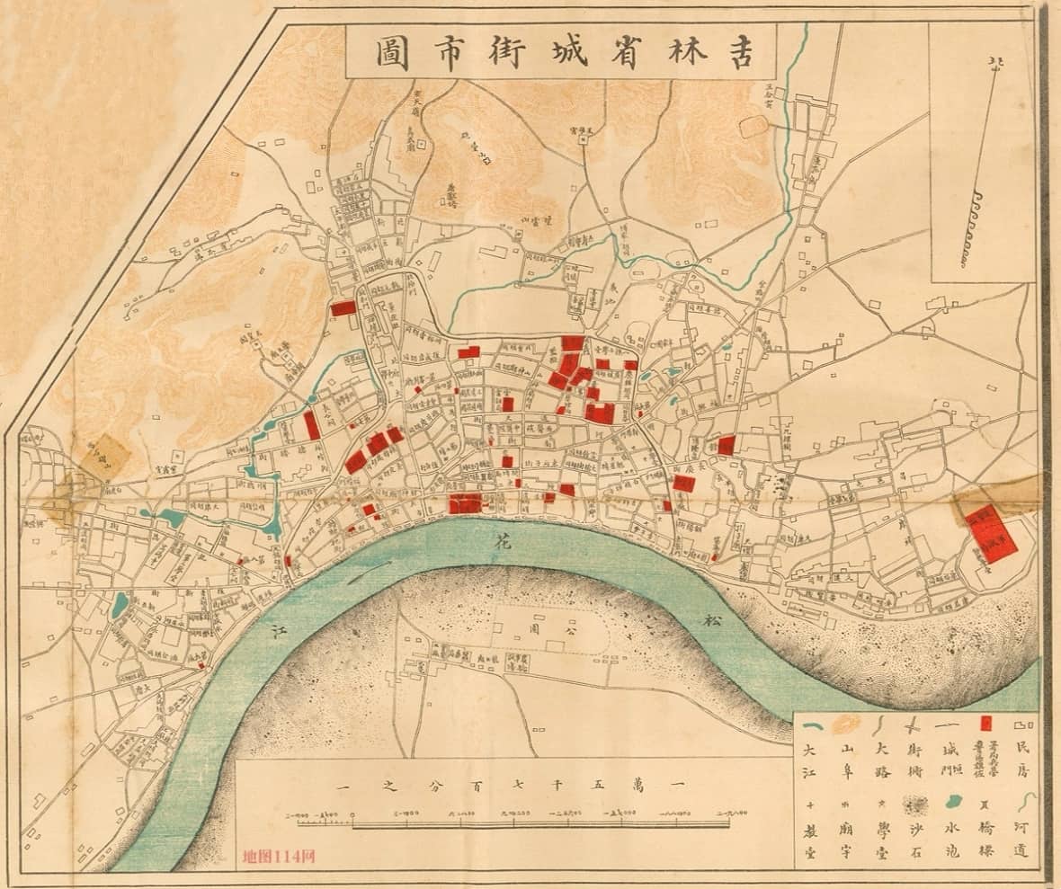 民国元年吉林省城街市图.jpg
