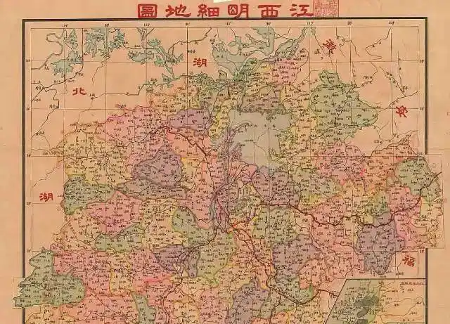 江西明细地图