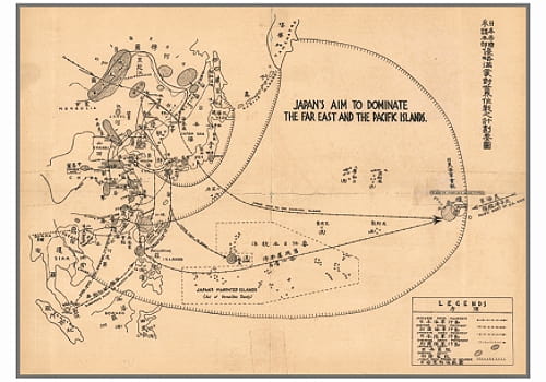 1933年日本参谋本部侵略满蒙对世界作战之计划要图