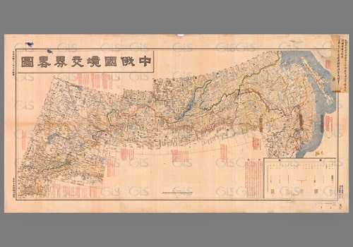 1924年中俄国境交界略图