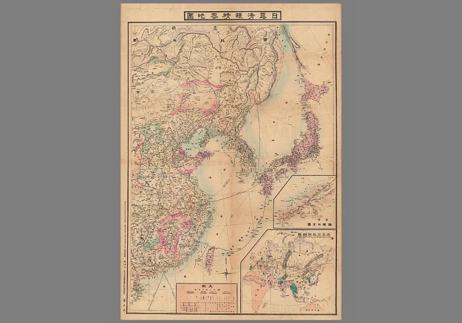 1904年《日露清韩精密地图》