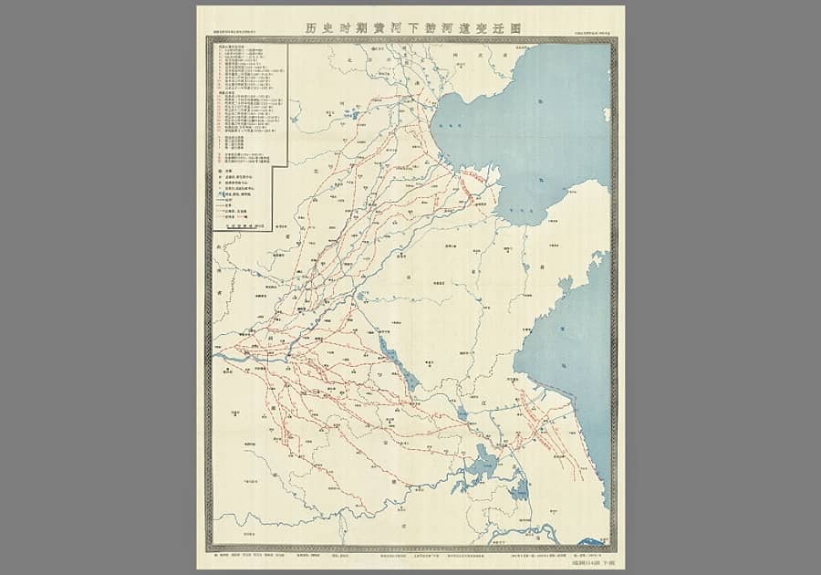 历史时期黄河下游河道变迁图