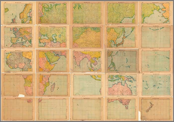 1941至1942年《世界形势全图》亚非欧澳25P