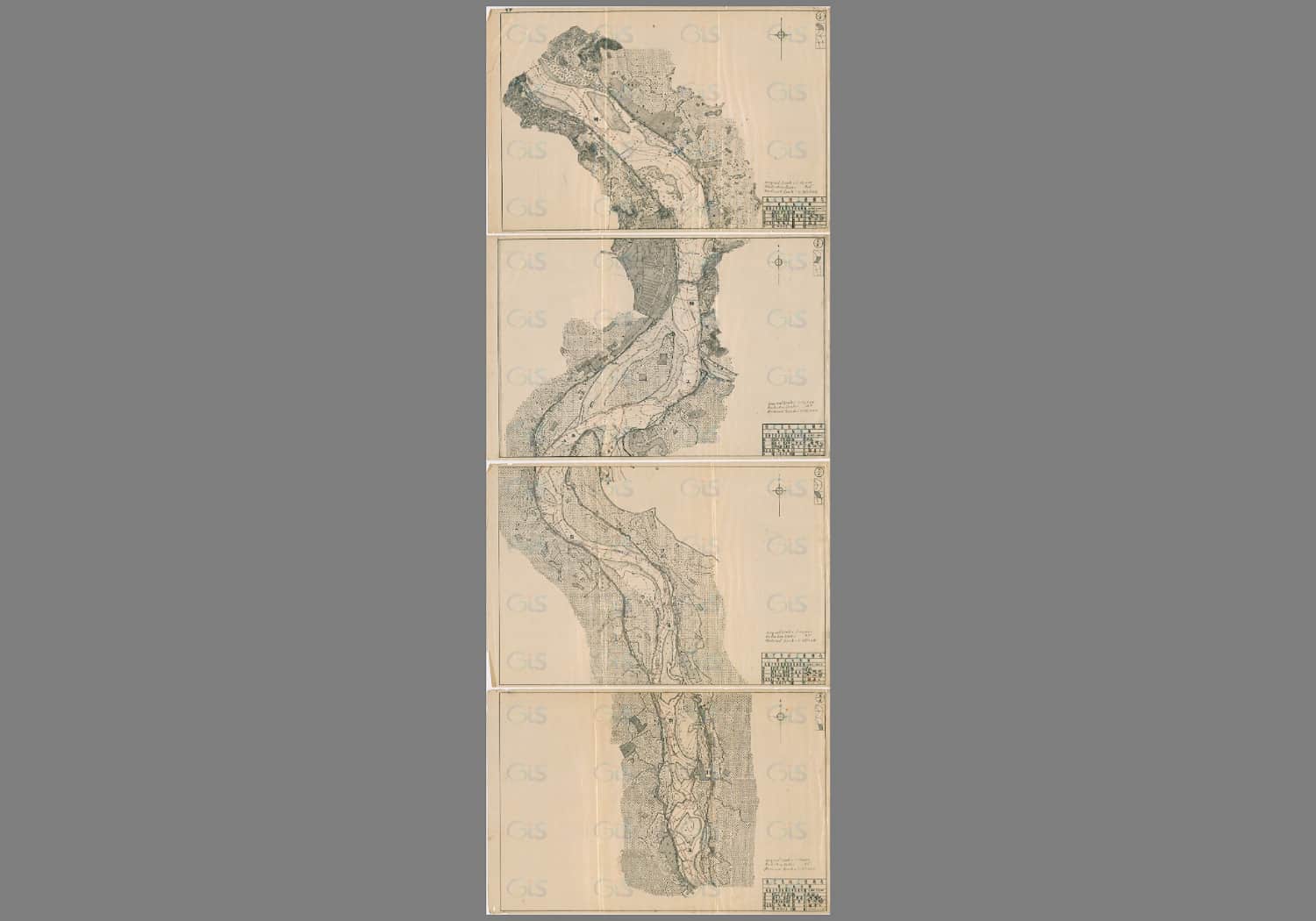 1947年西溪河段韩江航道图(意溪至西溪龙湖段河道地形图)