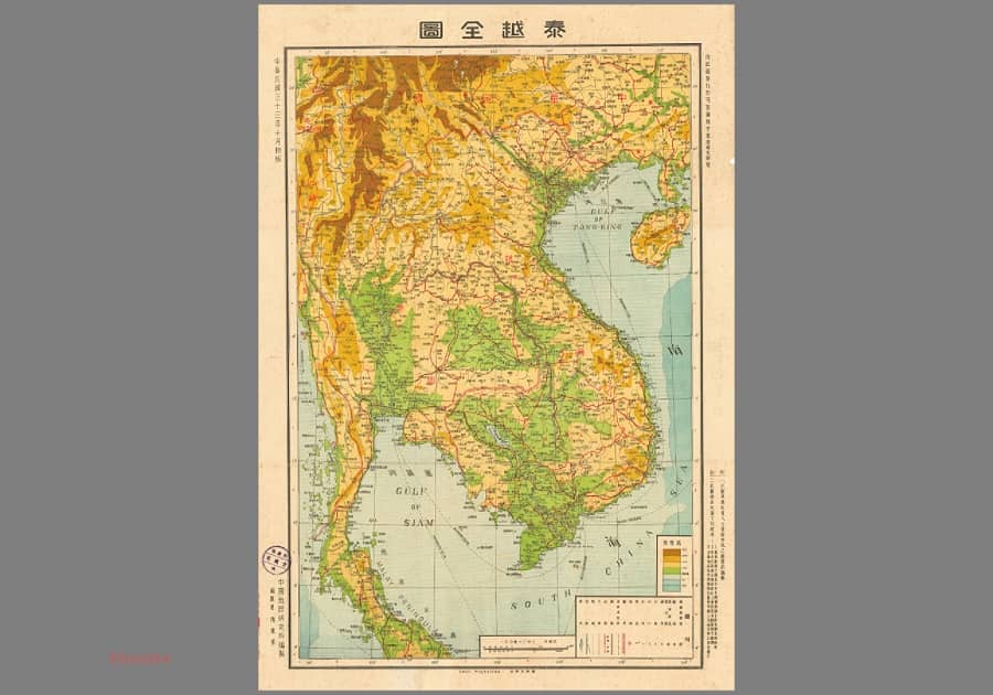 1944年《泰越全图》多版高清原图