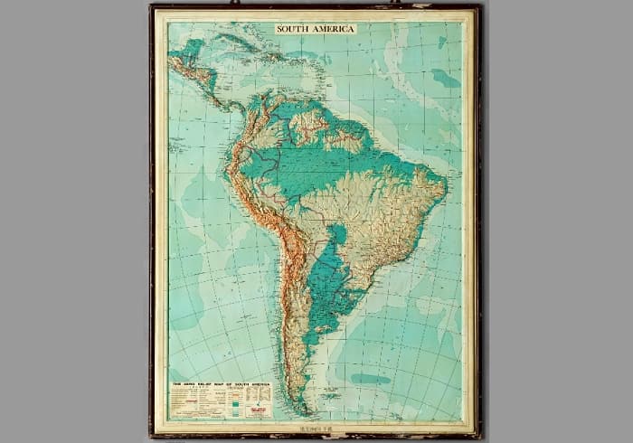 老版南美洲3D地形图